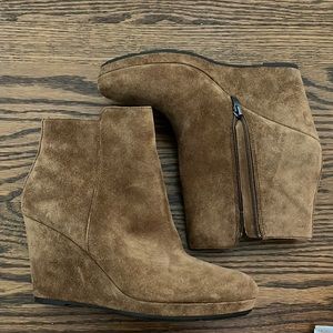 Via Spiga suede bootie, 4.25” wedge (US9), like new